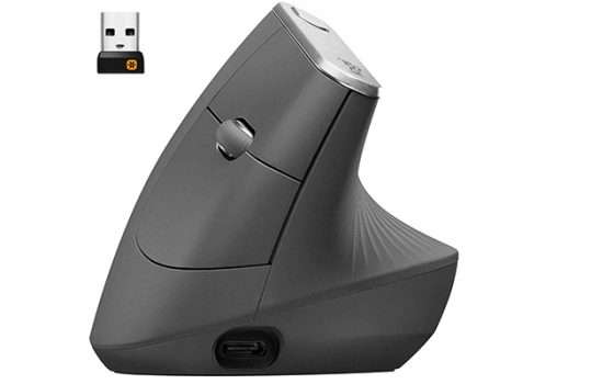 Mouse Verticale Ergonomico Senza Fili – Silenzioso, Ricaricabile, Sensore Ottico 12,2 Cm, Per Ufficio E Casa