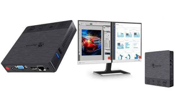 Mini PC fanless Intel 4 core 4/64GB in offerta