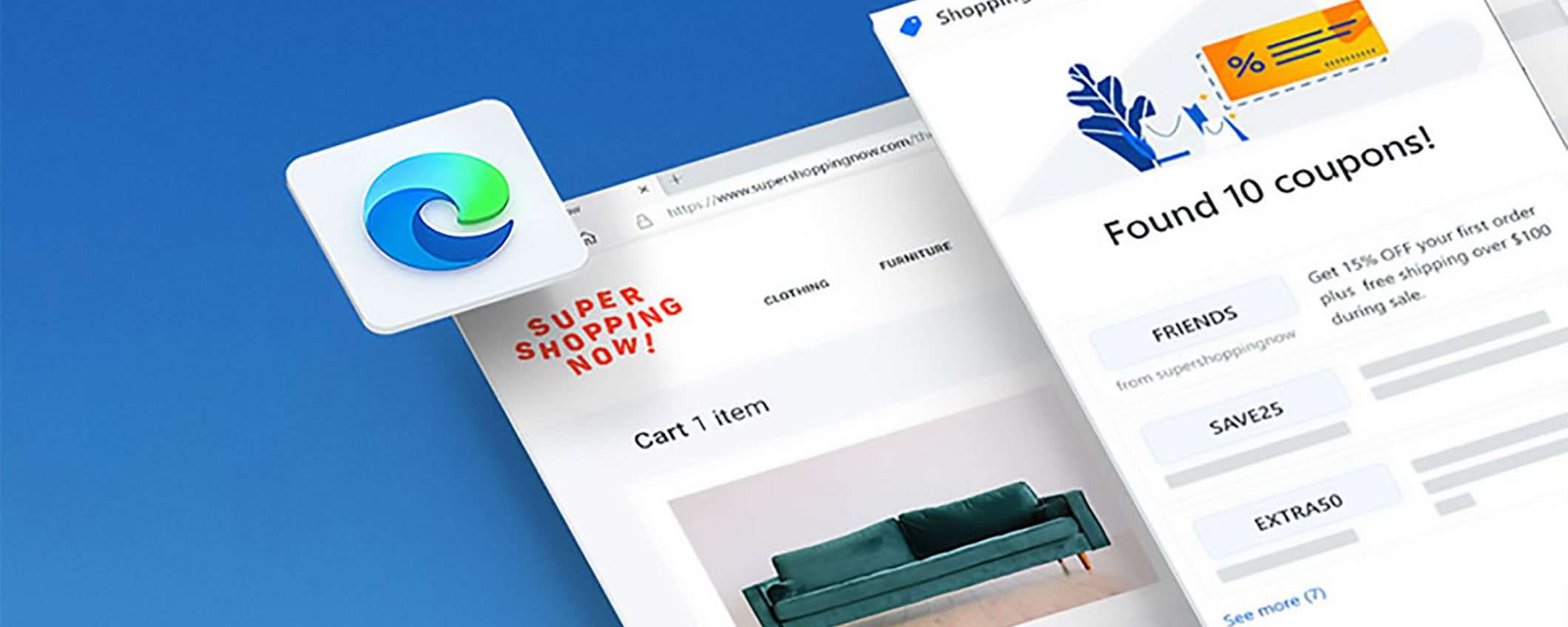 Shopping online: Edge gestisce i  coupon