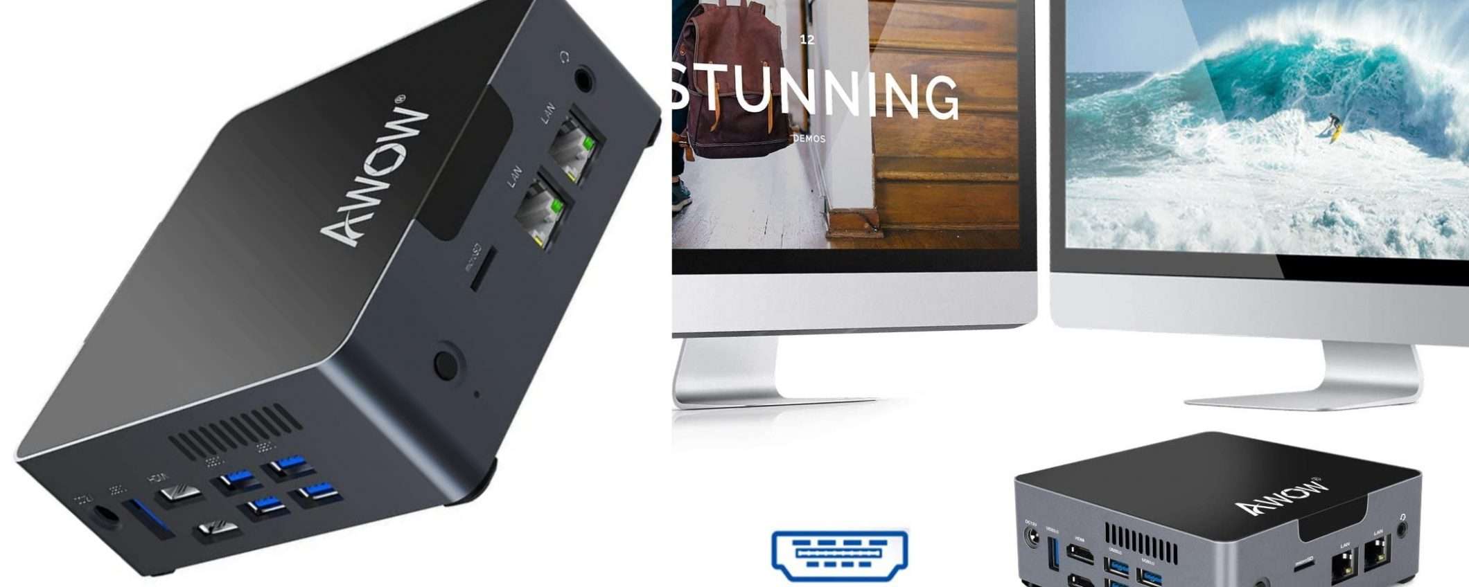 Mini PC espandibile e multimonitor in offerta