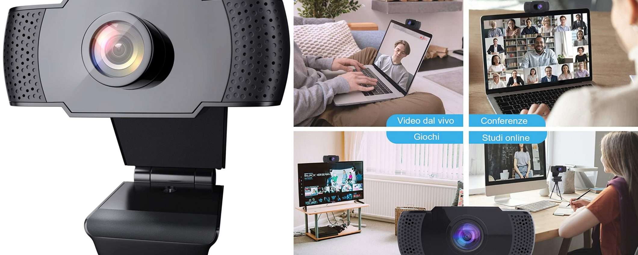 Webcam Full HD per PC e console a meno di 20 euro