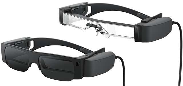 Gli occhiali Epson Moverio BT-40 e Moverio BT-40S per la realtà aumentata