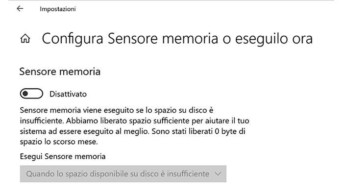 sensore memoria