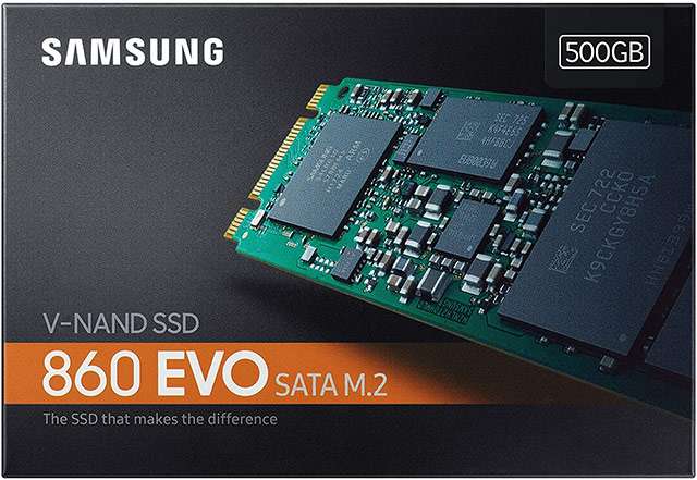La SSD SATA M2 da 500 GB della serie Samsung 860 EVO