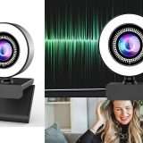 Webcam con LED Ring regolabile a meno di 40 euro