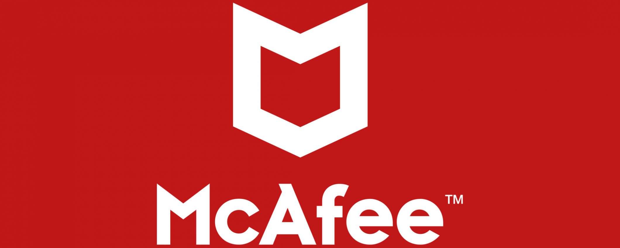 McAfee Total Protection: 49,95 euro per 10 dispositivi