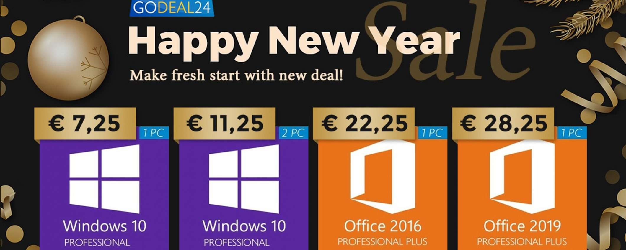Solo 5€ per Windows 10, gratis con Office: sconti GoDeal24