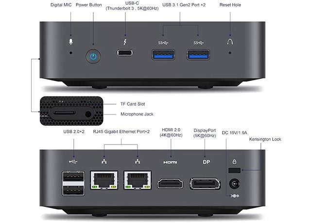 MinisForum X35G, Mini PC con processore Intel e 16 GB di RAM