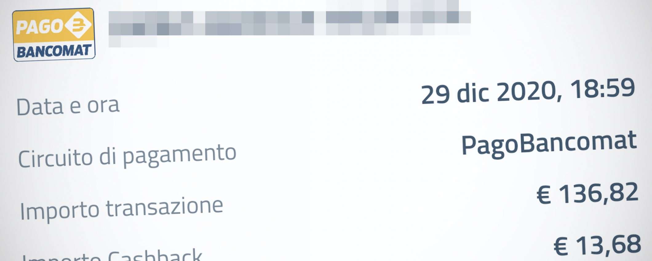 Cashback: le transazioni PagoBANCOMAT di dicembre