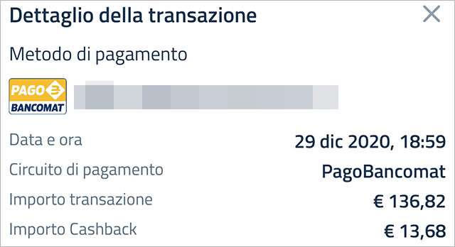 Cashback, IO: le transazioni pagoBANCOMAT di dicembre