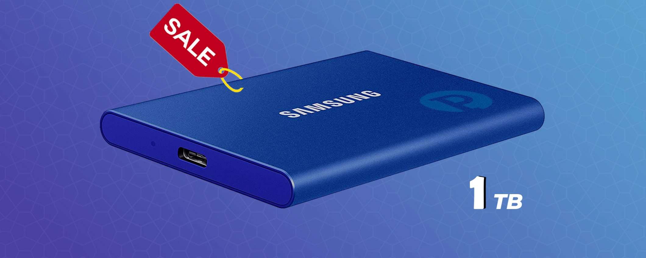 Samsung T7: SSD Esterno da 1TB scontato di 84 euro