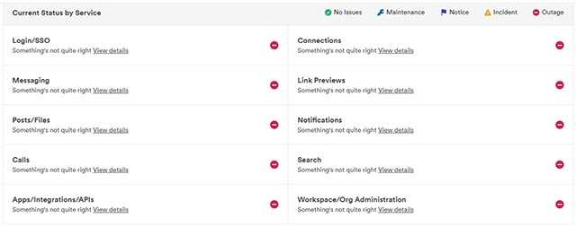 Tutti offline i servizi di Slack