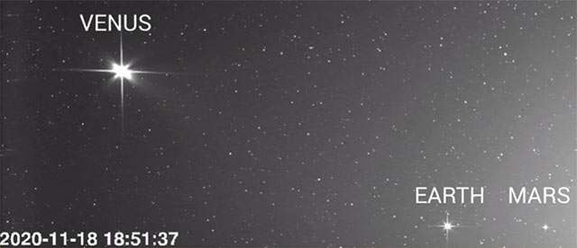 La Terra, Venere e Marte osservati da Solar Orbiter