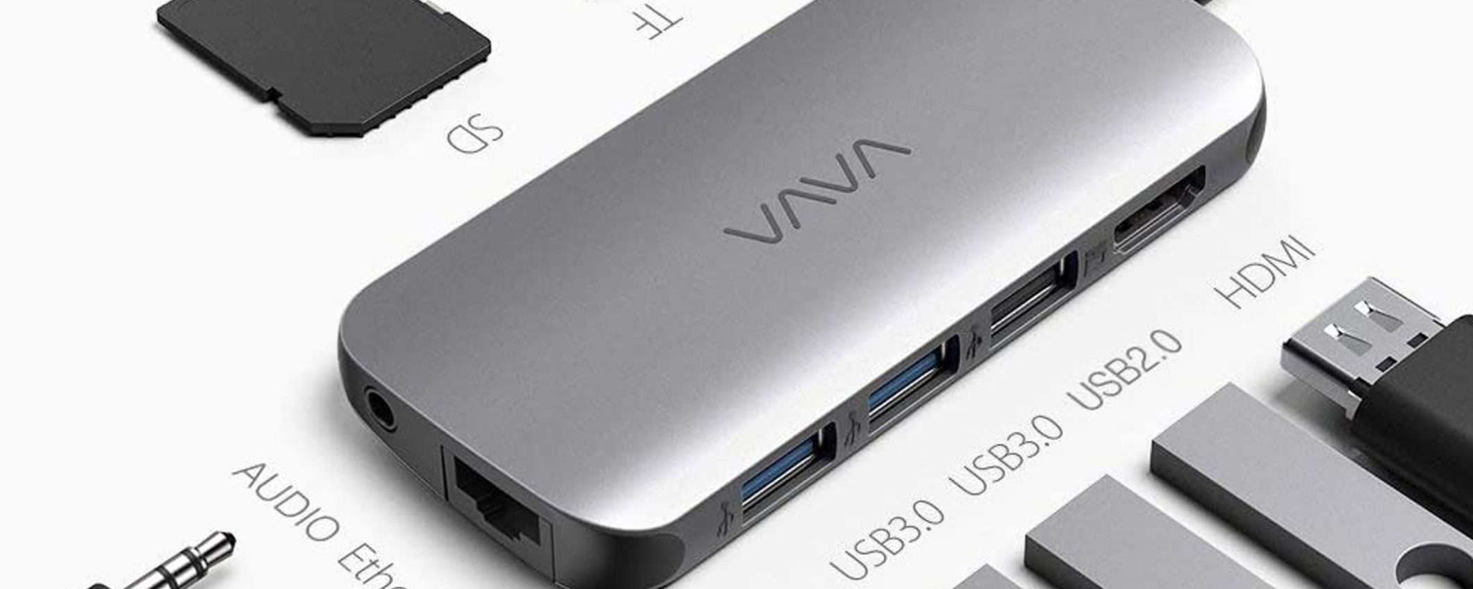 HUB USB-C 9 in 1 con RJ45 e HDMI 4K in offerta