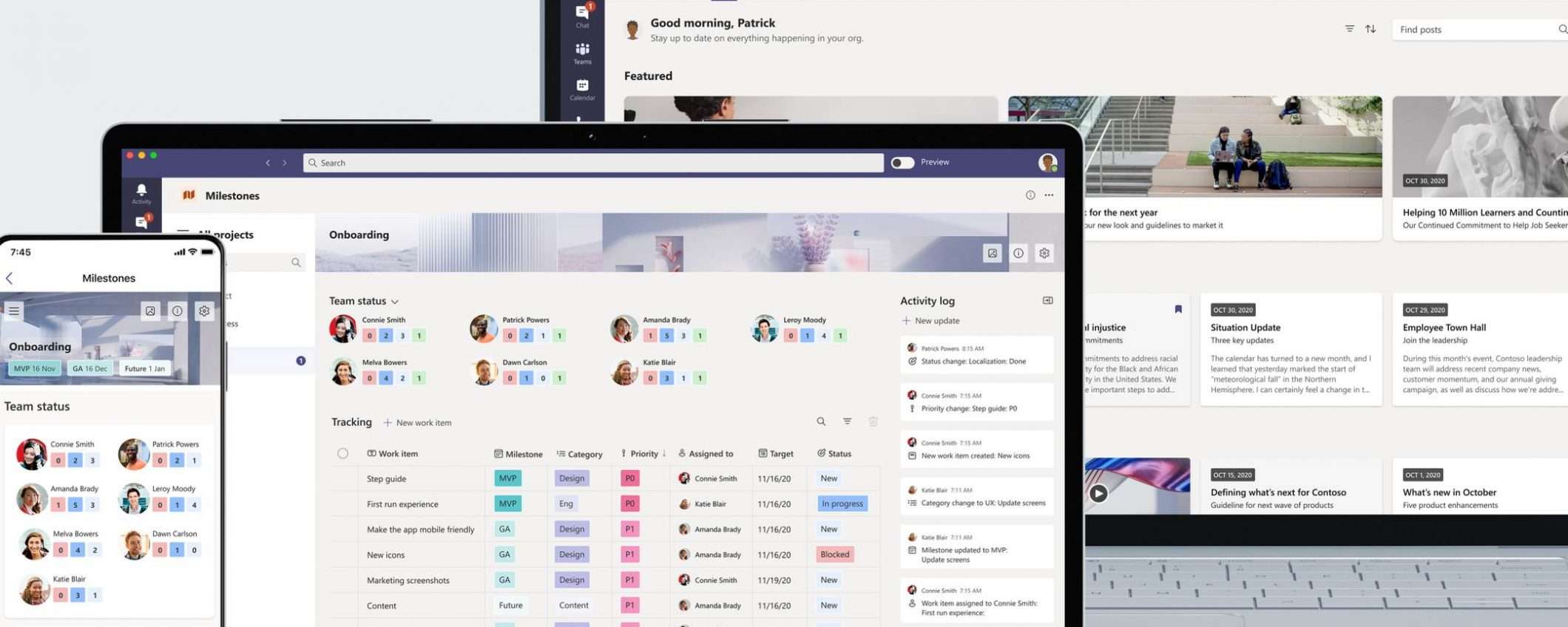 Microsoft Teams: nuove app Bulletins e Milestones
