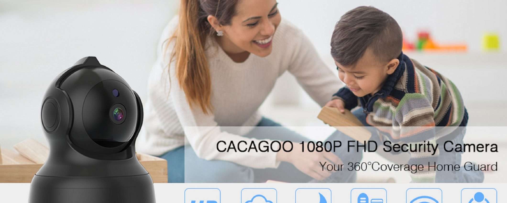 Telecamera Wi-fi da interno con LED infrarossi a soli 19€