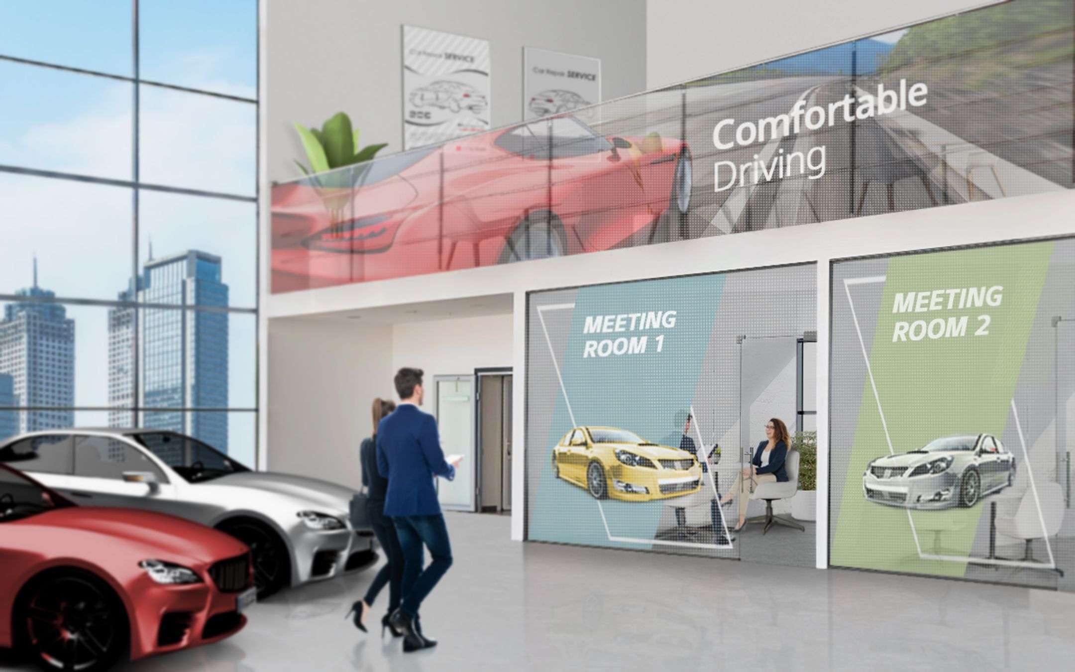 LG, Digital Signage in a transparent film LG, Digital Signage in a transparent film