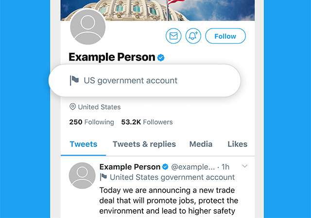 L'etichetta di Twitter per gli account degli esponenti politici e dei funzionari governativi