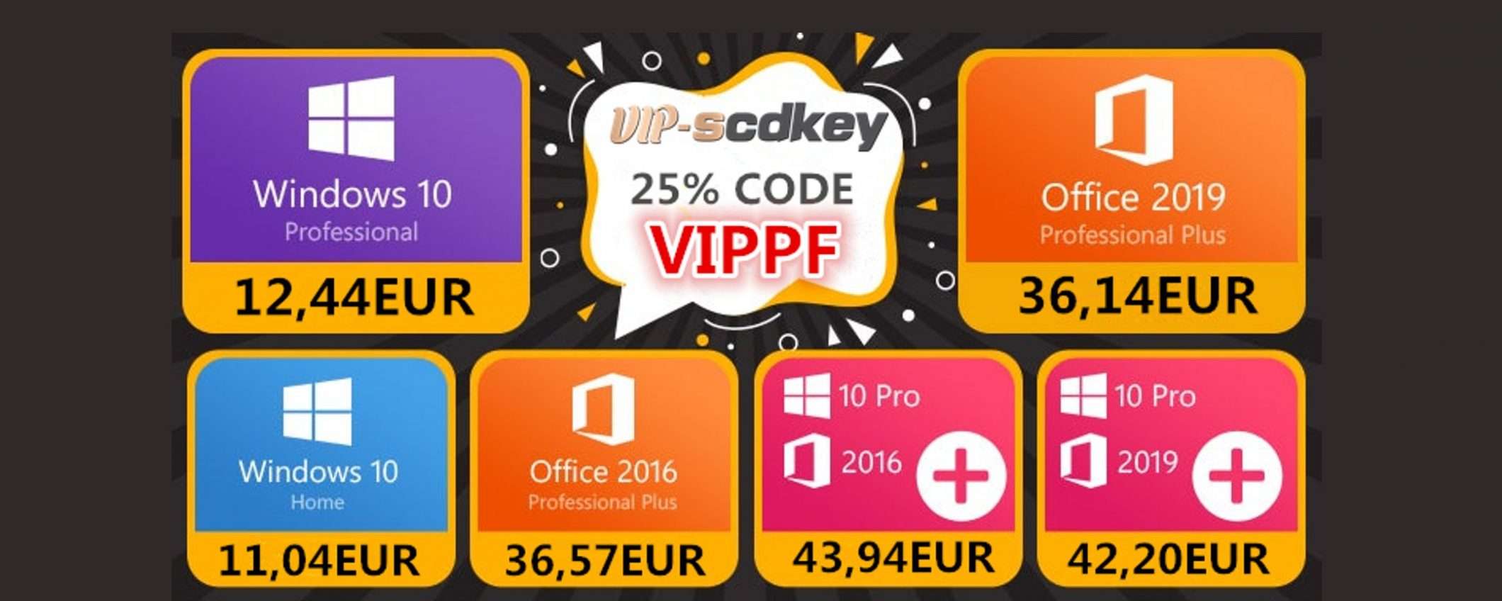 Sconti VIP-SCDkey: Windows 10 PRO a 12€, Office 2019 a 36€