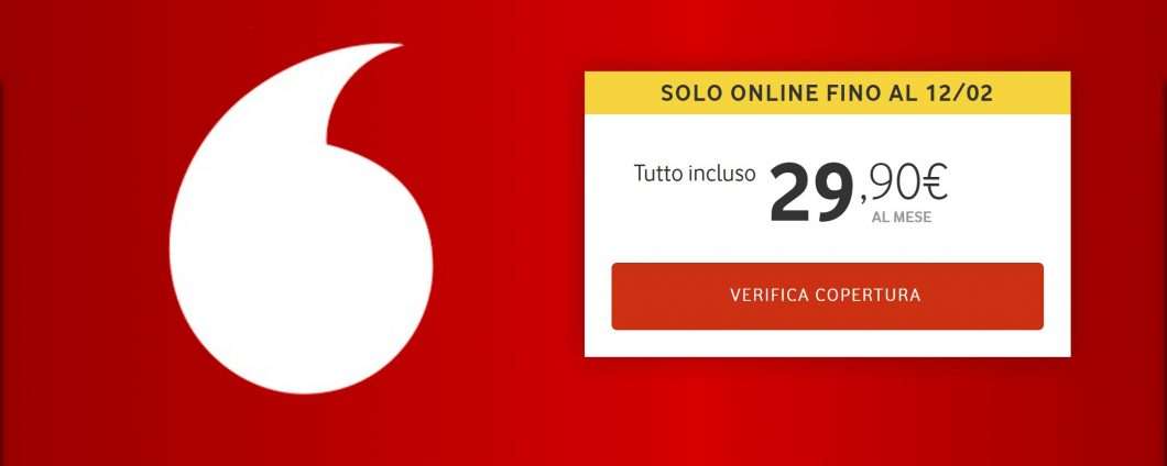 Vodafone, PROMO banda ultralarga: buono spesa da 100€