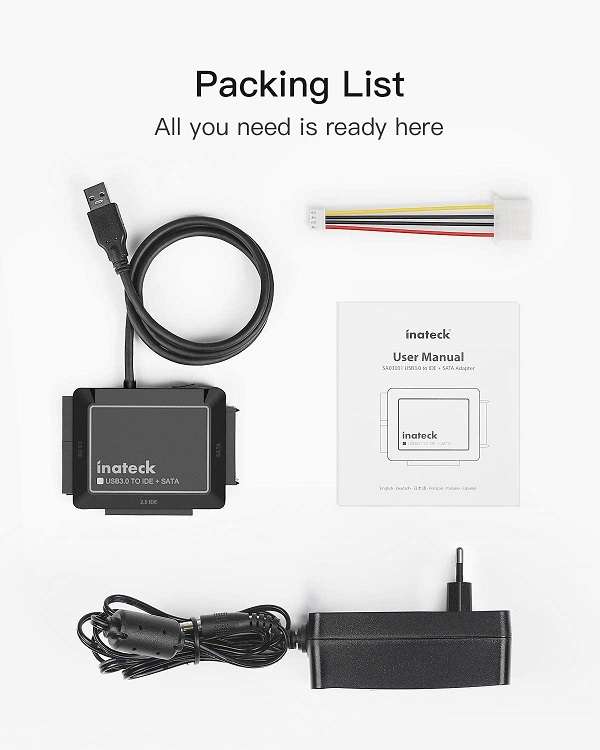 Lettore di dischi SATA/IDE Inateck USB 3.0 - 1