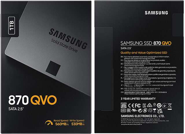 Samsung 870 QVO, la SSD da 1 TB