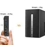 Mini PC Intel 4 core 8/128GB dual monitor in offerta