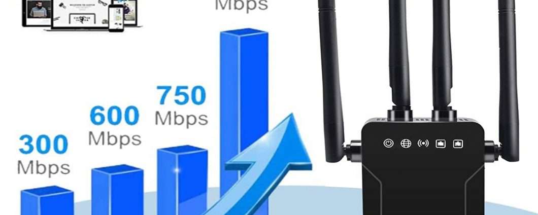 Extender Wi-Fi 4 in 1 1200Mbps a meno di 30 euro