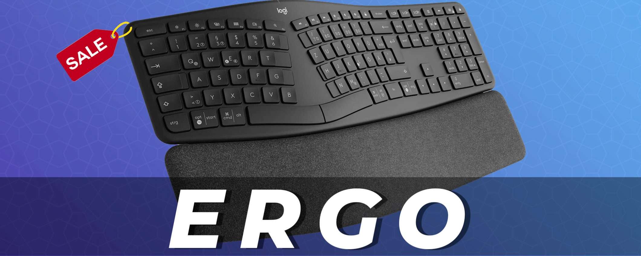 Logitech ERGO K860, tastiera ergonomica in offerta (-36%)