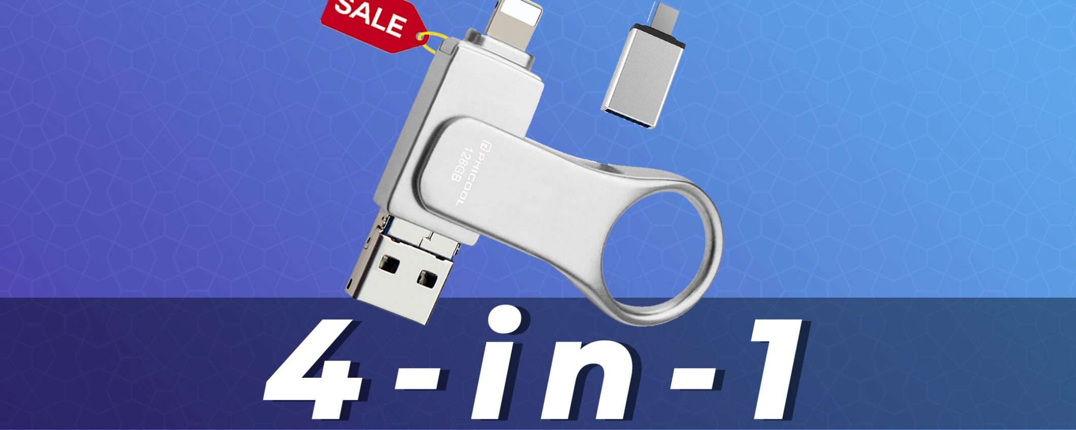Chiavetta 4-in-1 da 128GB in offerta con questo coupon