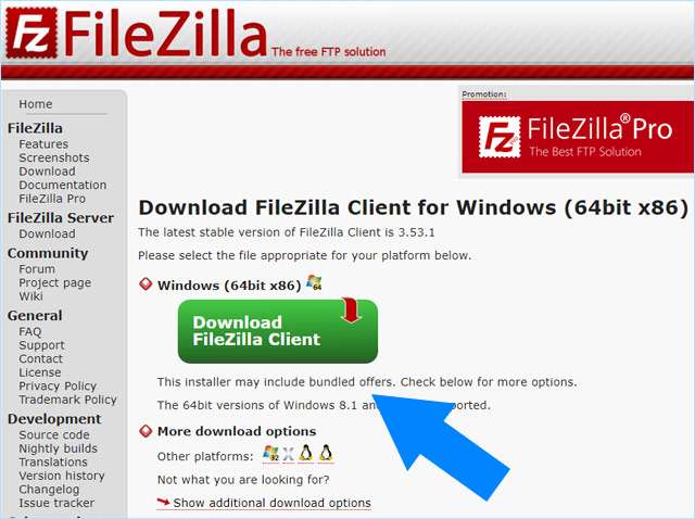 FileZilla, adware nella versione Windows
