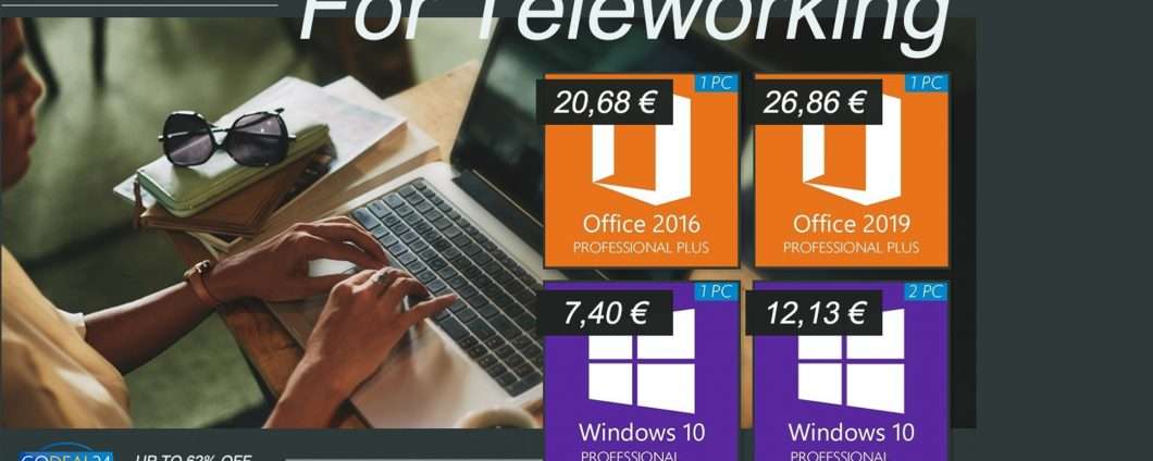 6€ per Windows 10, 20€ per Microsoft Office: offerte GoDeal24