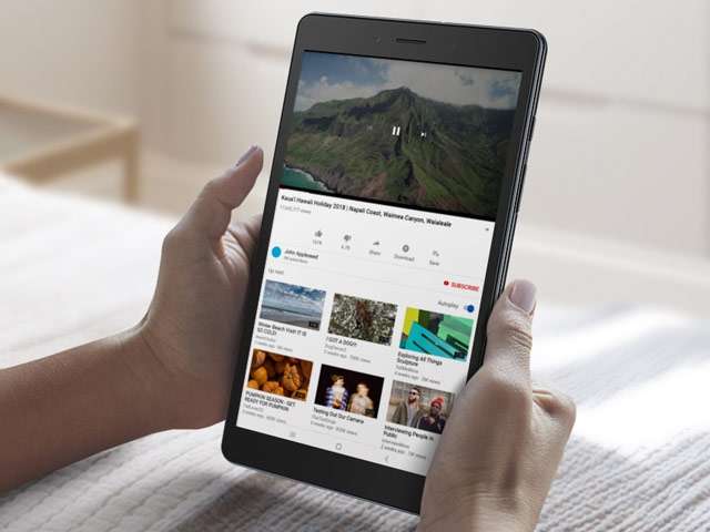 Il tablet Samsung Galaxy Tab A con schermo da 10,1 pollici e modem LTE