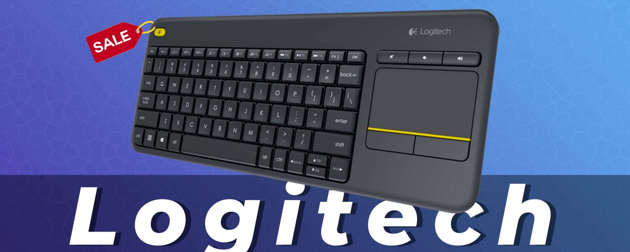 Logitech K400: tastiera con touchpad al 50% di sconto| Offerte Amazon