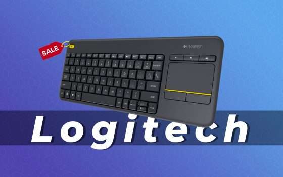 Logitech K400 Plus: tastiera con touchpad al 50% di sconto