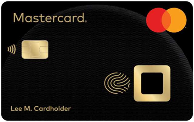 La Mastercard Biometric Card con lettore di impronte digitali per l'autenticazione biometrica