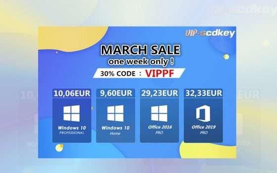 VIP-SCDkey: Windows 10 PRO OEM a soli 10 euro