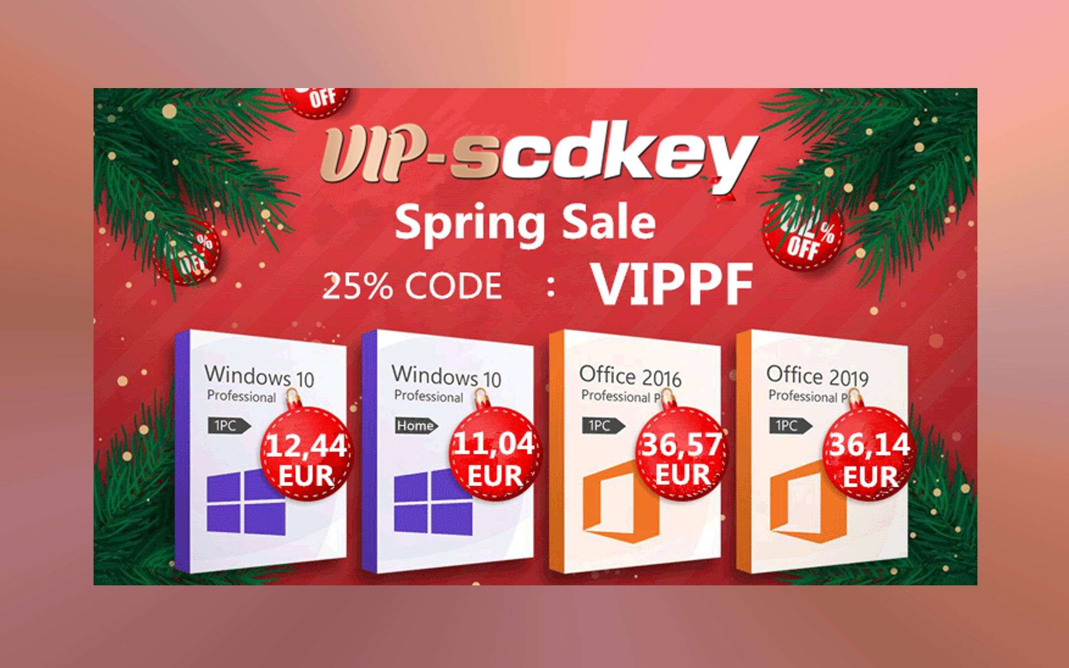 VIPSCDKey, sconti invernali Windows 10 Pro OEM solo 12€