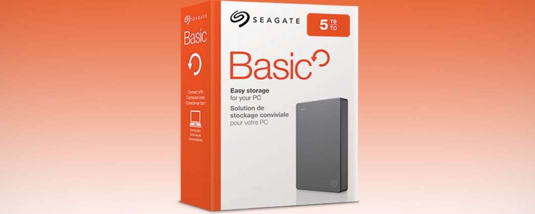 HDD esterno Seagate da 5 TB: solo € 89,90