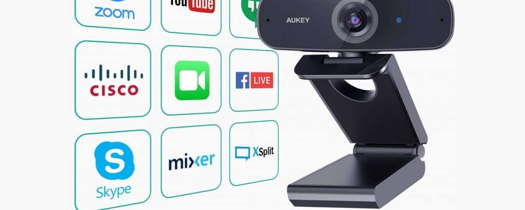 Webcam Aukey 1080p ideale per DAD in offerta