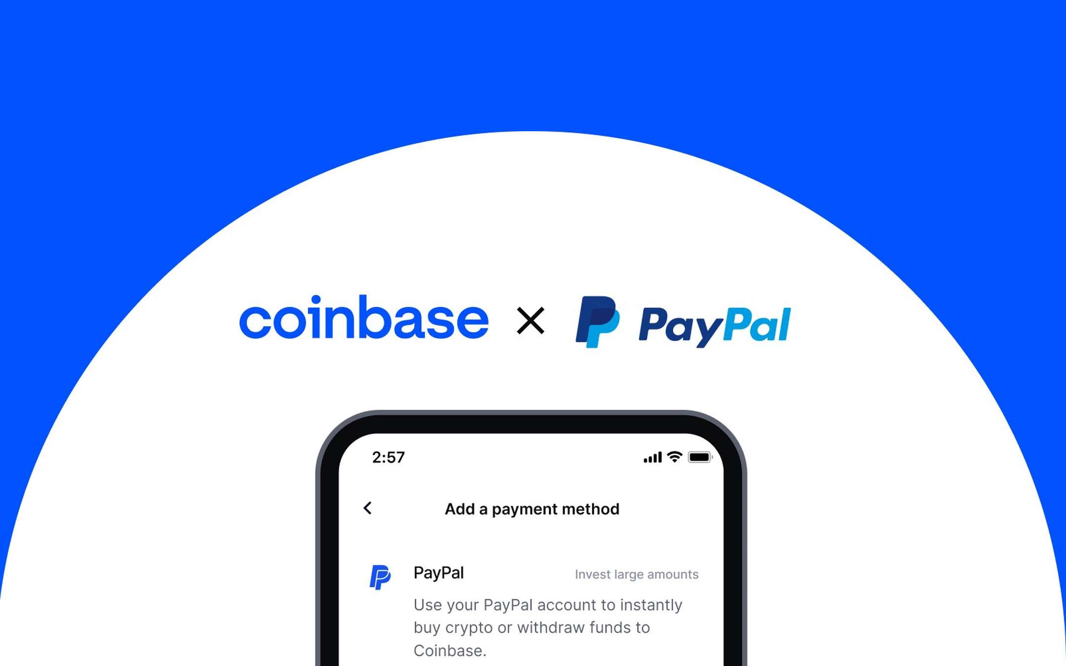 Coinbase: acquisto di criptovalute con PayPal