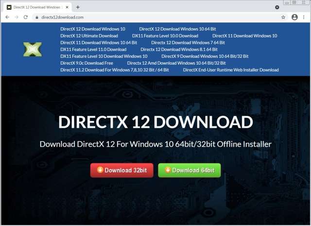 DirectX 12 sito fake