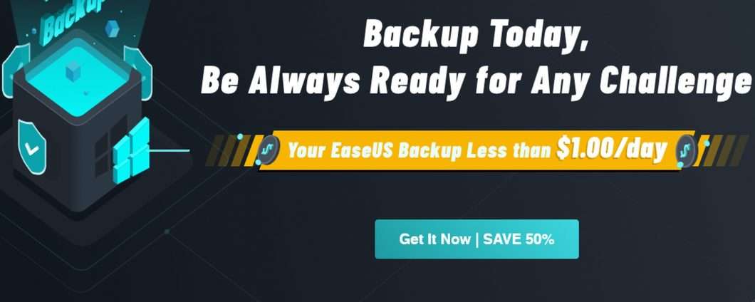 EaseUS Todo Backup: sconto 50% fino al 30 aprile