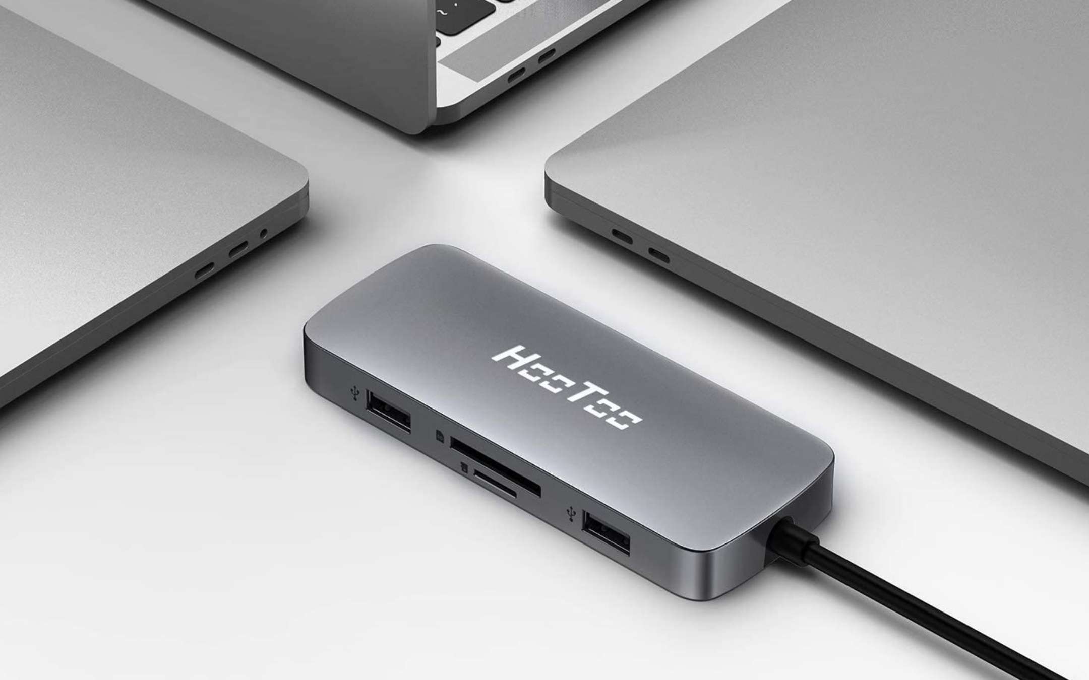 Ultra HDTV Hub USB-C 4 In 1 – Adattatore Con HDMI 4K E 3 Porte USB 3.0, Custodia In Alluminio, Cavo Intrecciato, Per MacBook, Dell, HP