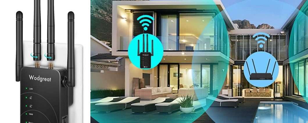Extender Wi-Fi dual band 1200Mbps scontato del 60%