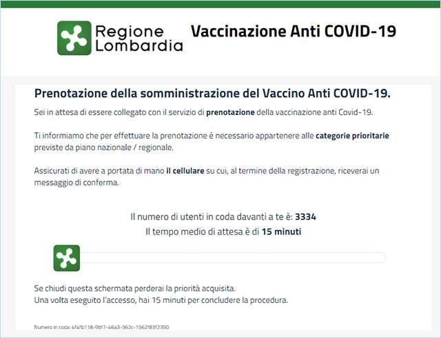 La prenotazione del vaccino anti COVID-19 sulla piattaforma di Poste Italiane: in coda