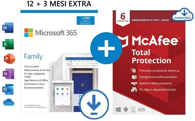 Microsoft 365 e McAfee Total Protection
