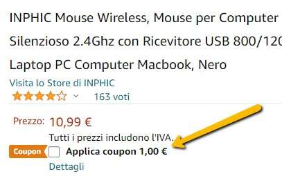 Coupon su Amazon