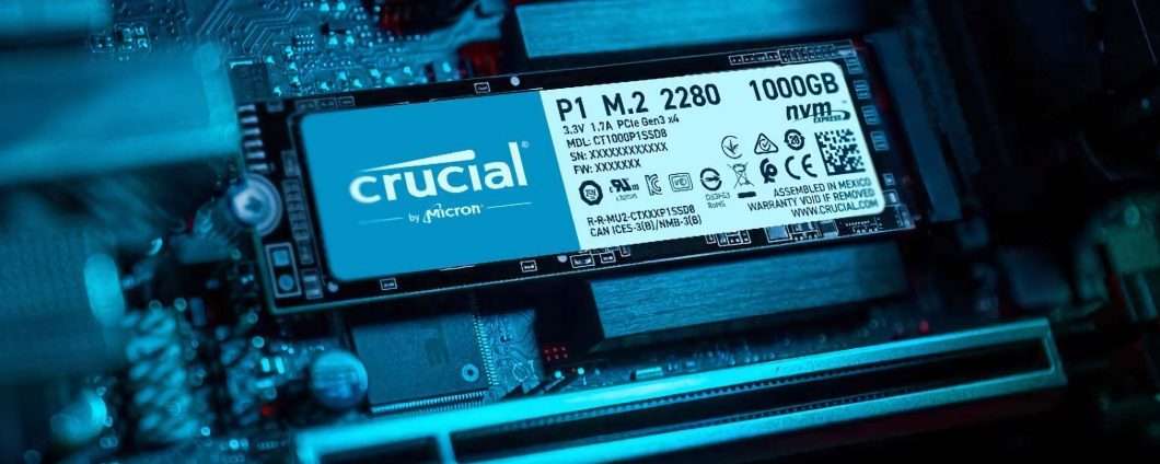 Crucial P1: SSD da 1 TB a meno di 100 euro