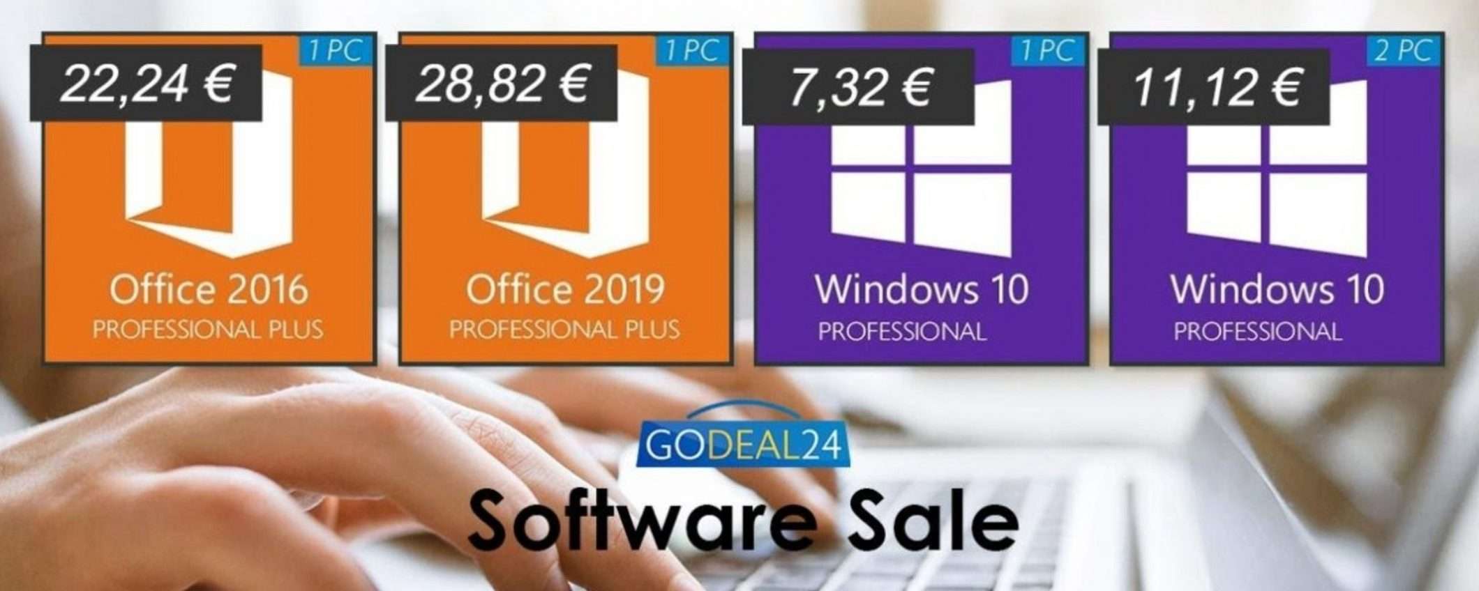 Solo 5€ licenza Windows 10 a vita, Office a soli 22€
